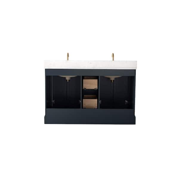 Vanity Art 54 in. W x 22 in. D x 34.5 in. H Double Sink Vintage