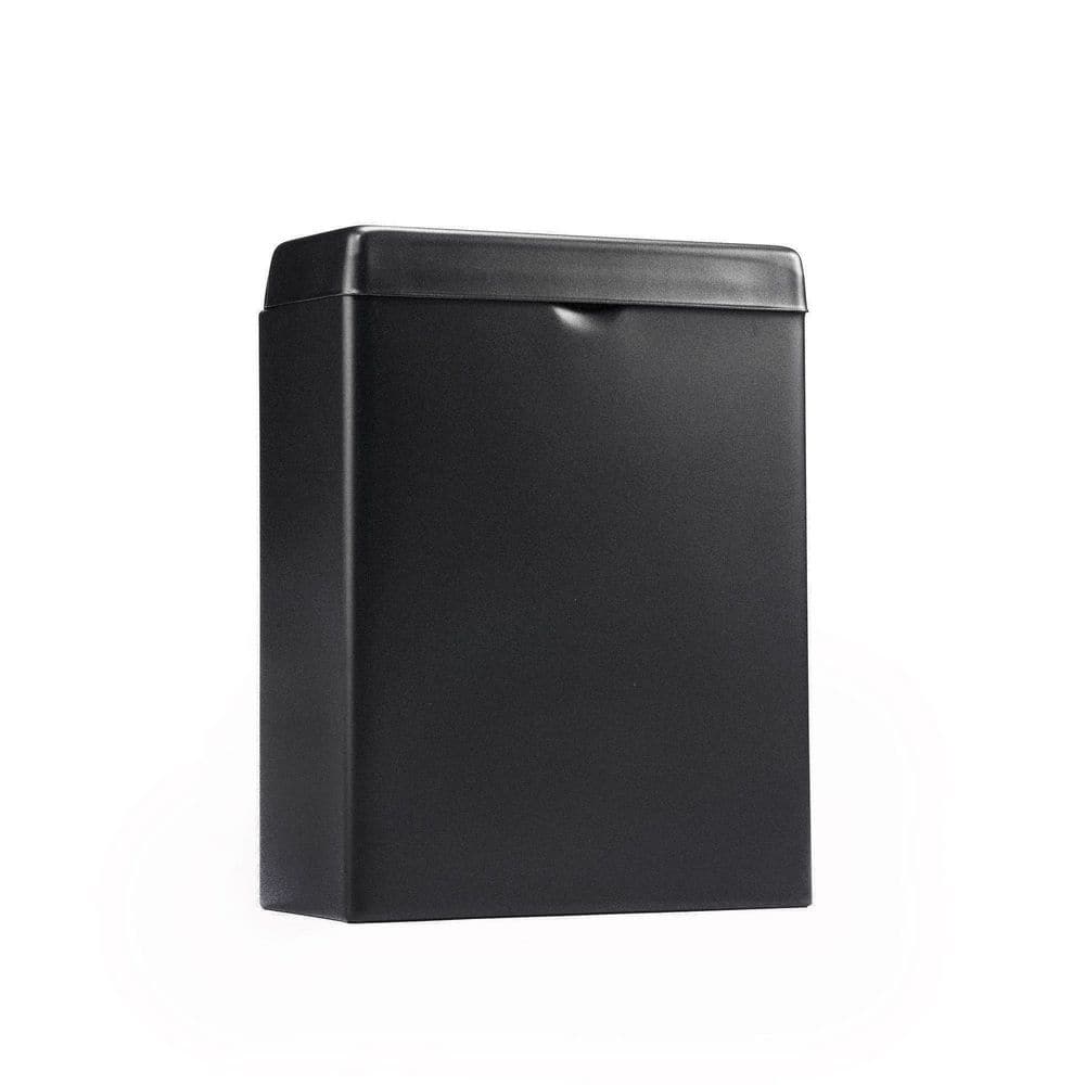 10.75 in. H x 7.5 in. W Black Wall-Mounted Stainless Steel Sanitary Napkin 