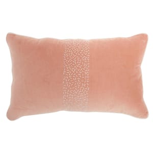 Life Styles Coral 12 in. x 20 in. Throw Pillow