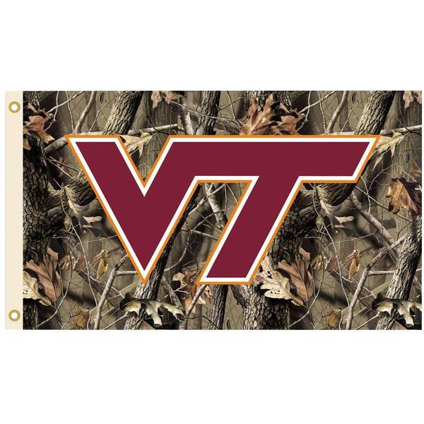 BSI Products NCAA 3 ft. x 5 ft. Realtree Camo Background Virginia Tech Flag