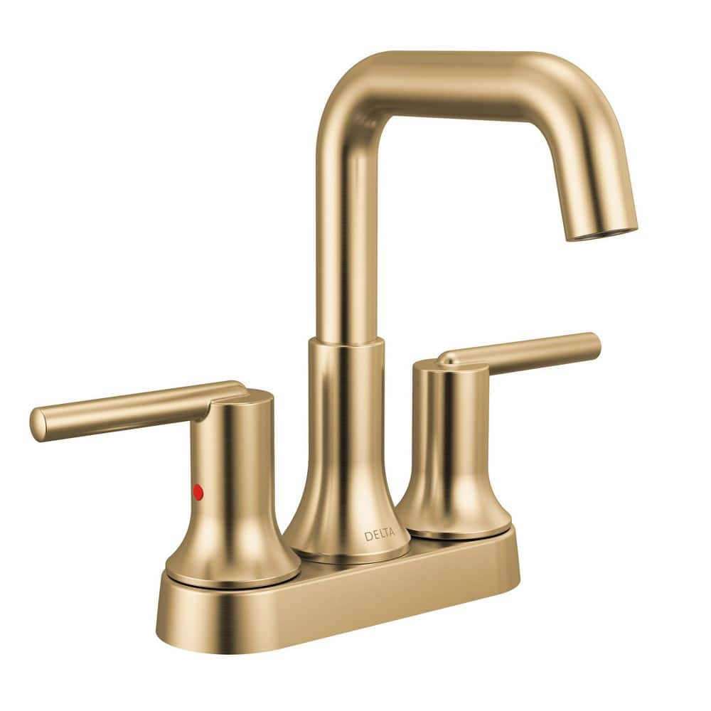 Delta Trinsic Gold 4 in. Centerset Double Handle Bathroom Faucet