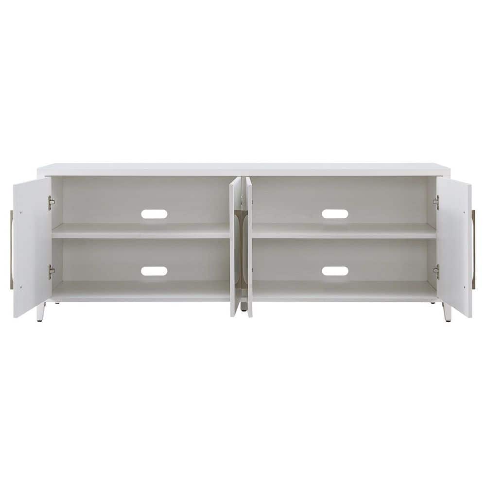Jasper Modern White TV Stand for Up to 75" TVs with Storage