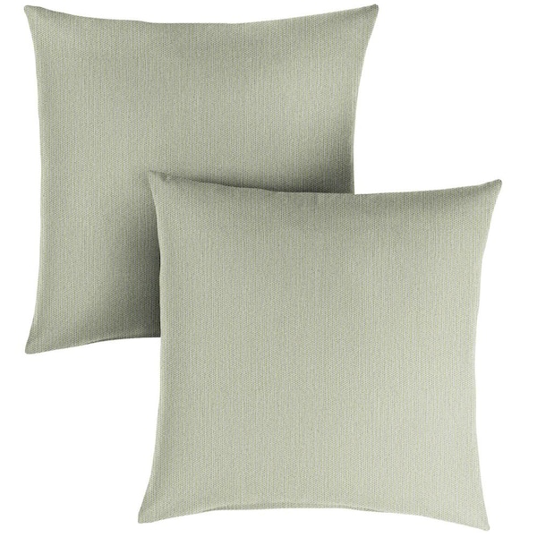 SORRA HOME Sunbrella Revive Stem Square Outdoor Throw Pillow (2-Pack)