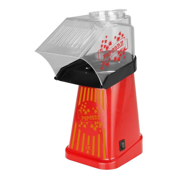 KALORIK Healthy Hot Air 2.1 oz. Red Countertop Popcorn Machine