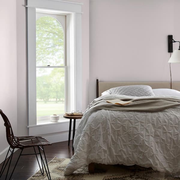 BEHR PREMIUM PLUS 1 qt. #680C-1 Wispy Pink Flat Low Odor Interior Paint &  Primer 105004 - The Home Depot