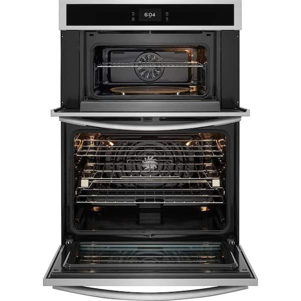 Gallery 30 in. 5.3 cu. ft. Electric Wall Oven & Microwave Combo in Stainless Steel with Stone-Baked Pizza