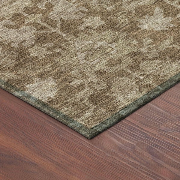Chantille Machine Washable Indoor/Outdoor Abstract ACN2358 Brown 2 ft. x 3 ft. Accent Rug