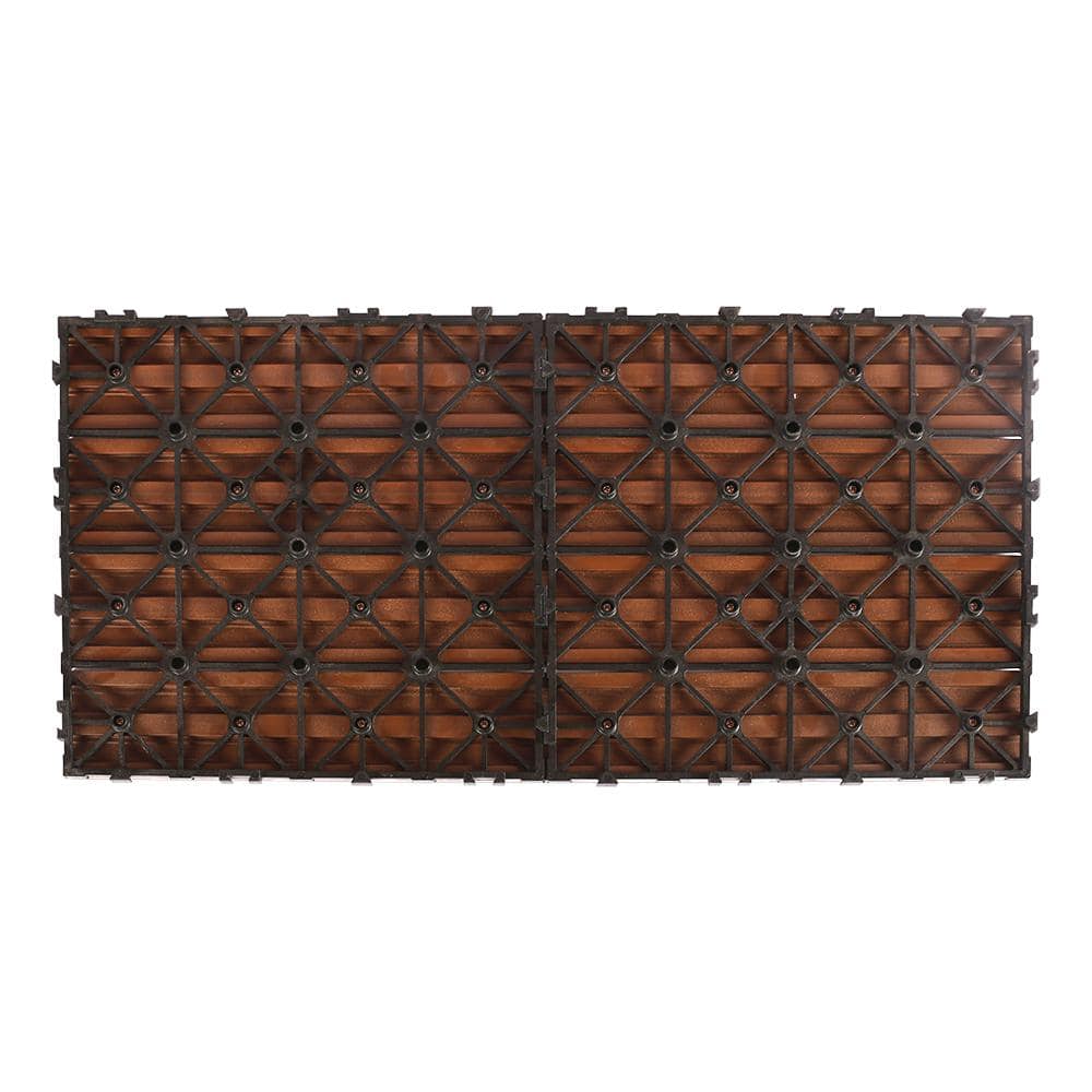 Brazilian Ipe Composite Interlocking Deck Tile 12" x 24"