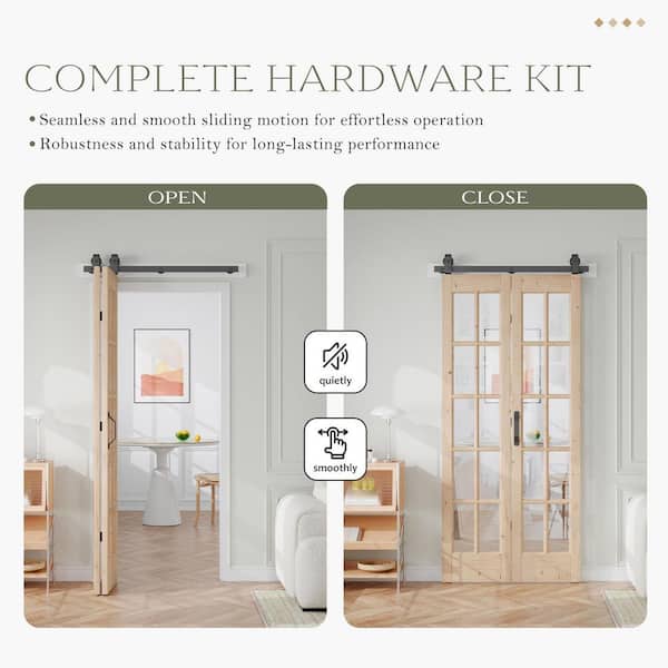 easelife 24 in. x 84 in. 1-Lite Pre Assembled Clear Glass Solid