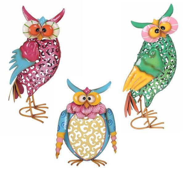 Sunjoy Whimsical Owls Garden Statues