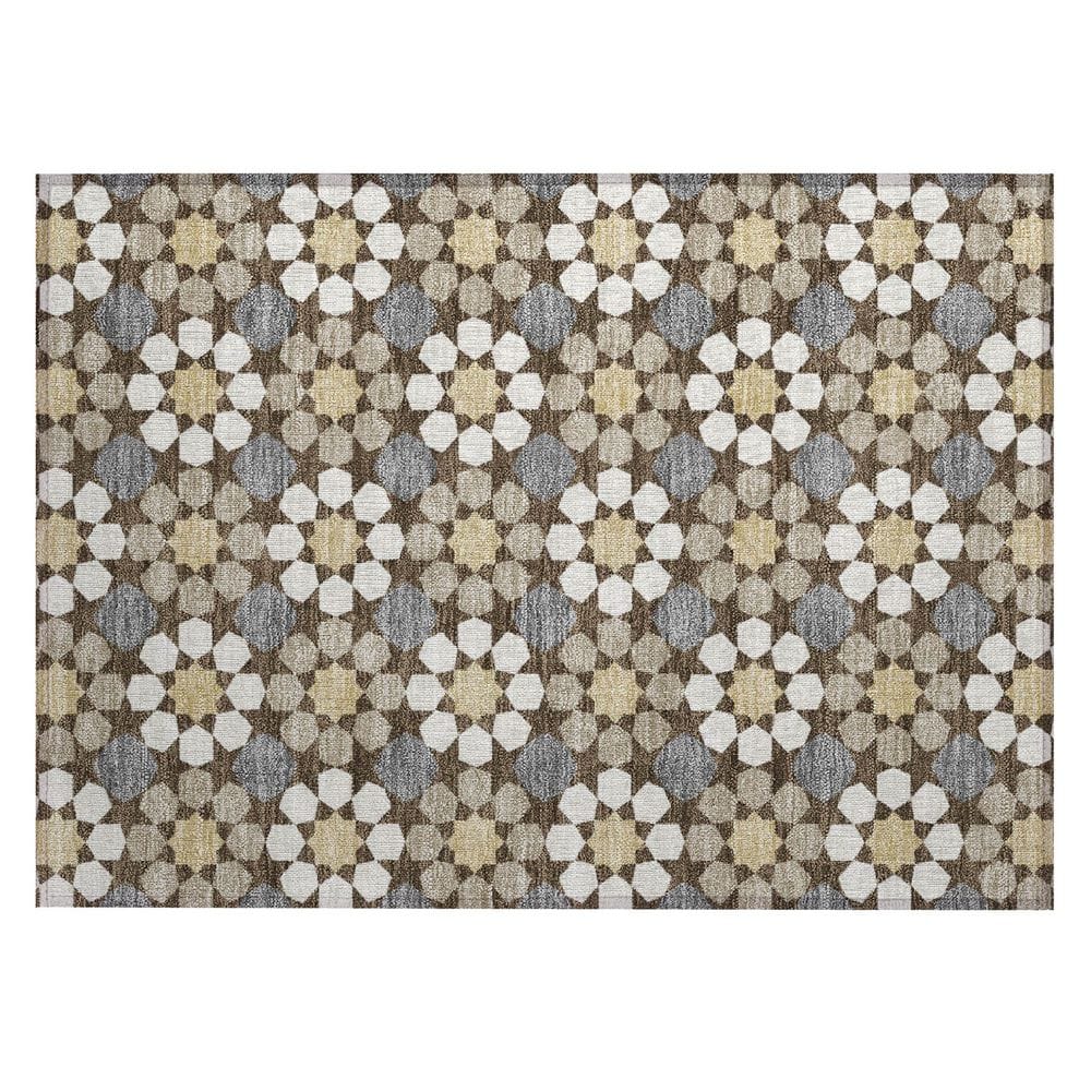 Chantille Machine Washable Indoor/Outdoor Abstract ACN2984 Chocolate 2 ft. x 3 ft. Accent Rug price history on PriceWatchPro