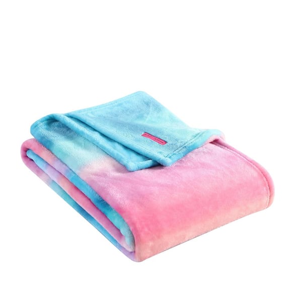 BETSEY JOHNSON Ombre Pink 1-Piece Ultra Soft Plush 50 in. x 70 in. Throw