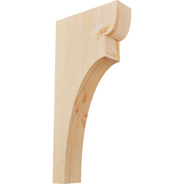 Ekena Millwork 3-1/2 in. x 12 in. x 24 in. Douglas Fir Yorktown Smooth Corbel