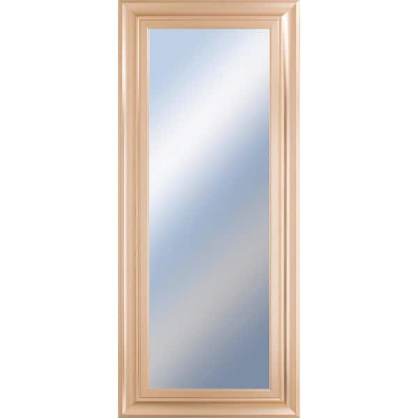 Classy Art Small Rectangle Beige/Brown Hooks Classic Mirror (18 in. H x 42 in. W)