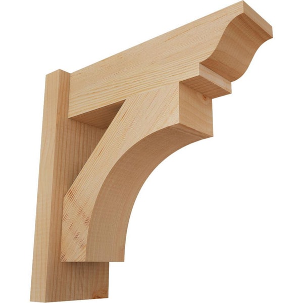 Ekena Millwork 6 in. x 16 in. x 16 in. Douglas Fir Westlake Traditional Smooth Outlooker