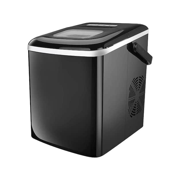 26 lb. Portable Ice Maker in Black with 2 Optional Ice Cube Sizes