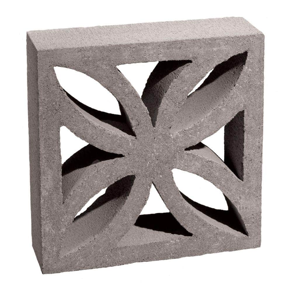 12 in. x 12 in. x 4 in. Gray Concrete Block 100002873