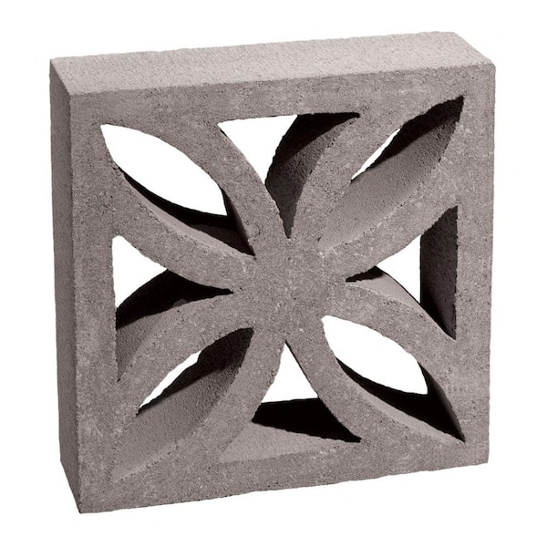 Unbranded 12 in. x 12 in. x 4 in. Gray Concrete Block