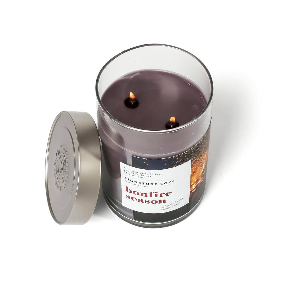 Bonfire Season Scented Soy Jar Candle with Lid