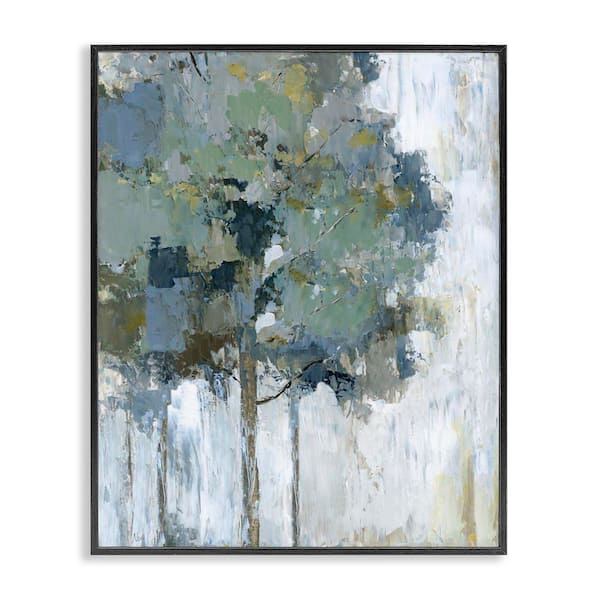 Stupell Industries Flecked Tree Abstraction by Nan Black Framed Nature Giclee Art Print 20 in. x 16 in.