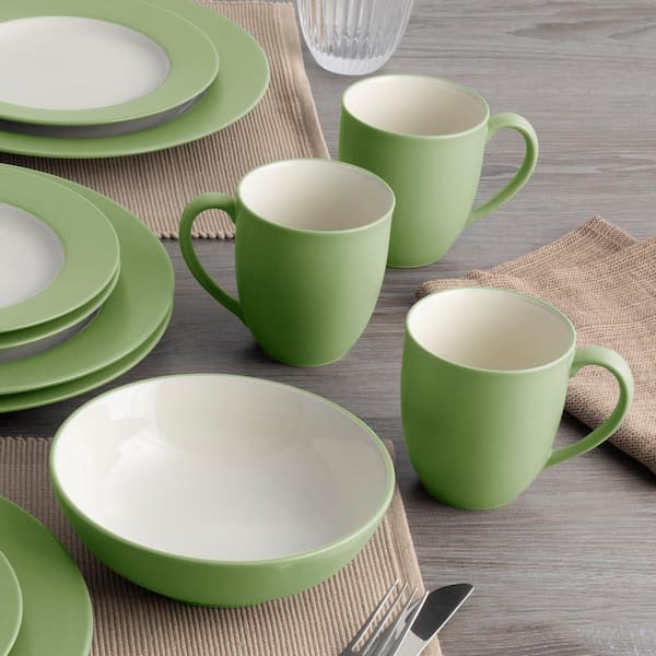 Noritake Colorwave Apple 16-Piece Rim (Green) Stoneware Dinnerware