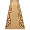 Chain Border Design Cut to Size Beige Color 31 .5" Width x Your Choice Length Custom Size Slip Resistant Runner Rug