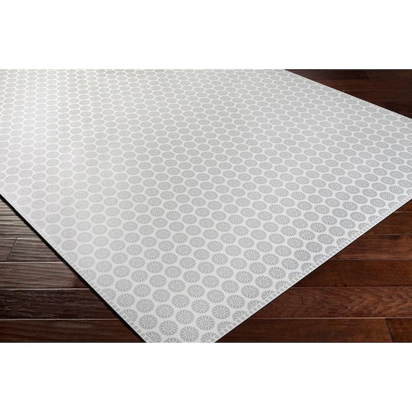 Rosalina Cream/Medium Gray 2 ft. x 4 ft. Indoor Area Rug