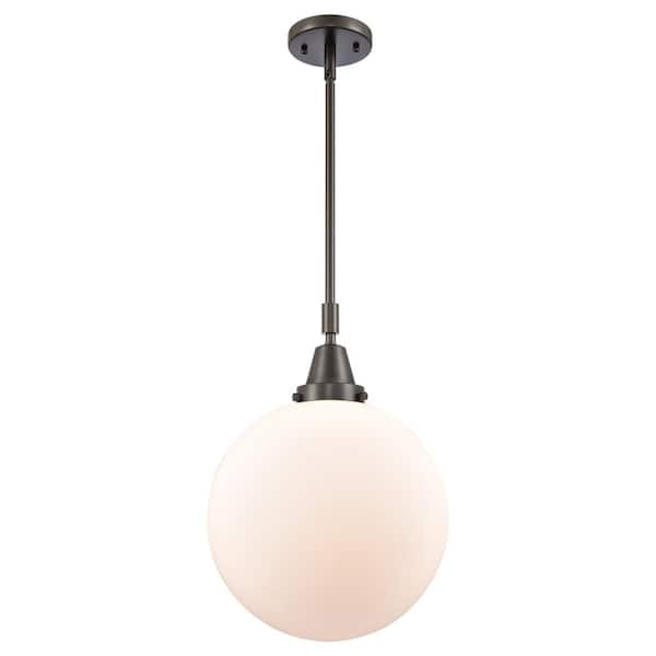 Beacon 100-Watt 1-Light Oil Rubbed Bronze Standard Mini Pendant Light with Painted Glass Shade, No Bulbs Included