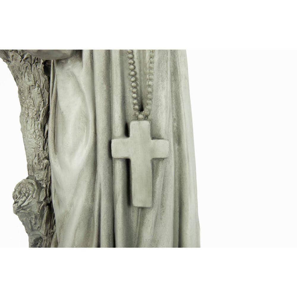 31" Gray Magnesium Oxide Saint Francis Garden Statue