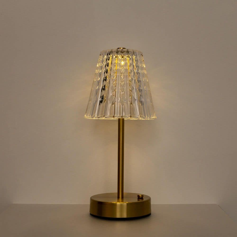 13 in. Gold Upgraded Flower Task & Reading Table Lamp with Full Dimming, USB Rechargeable for Bedrooms and Gifting price history on PriceWatchPro