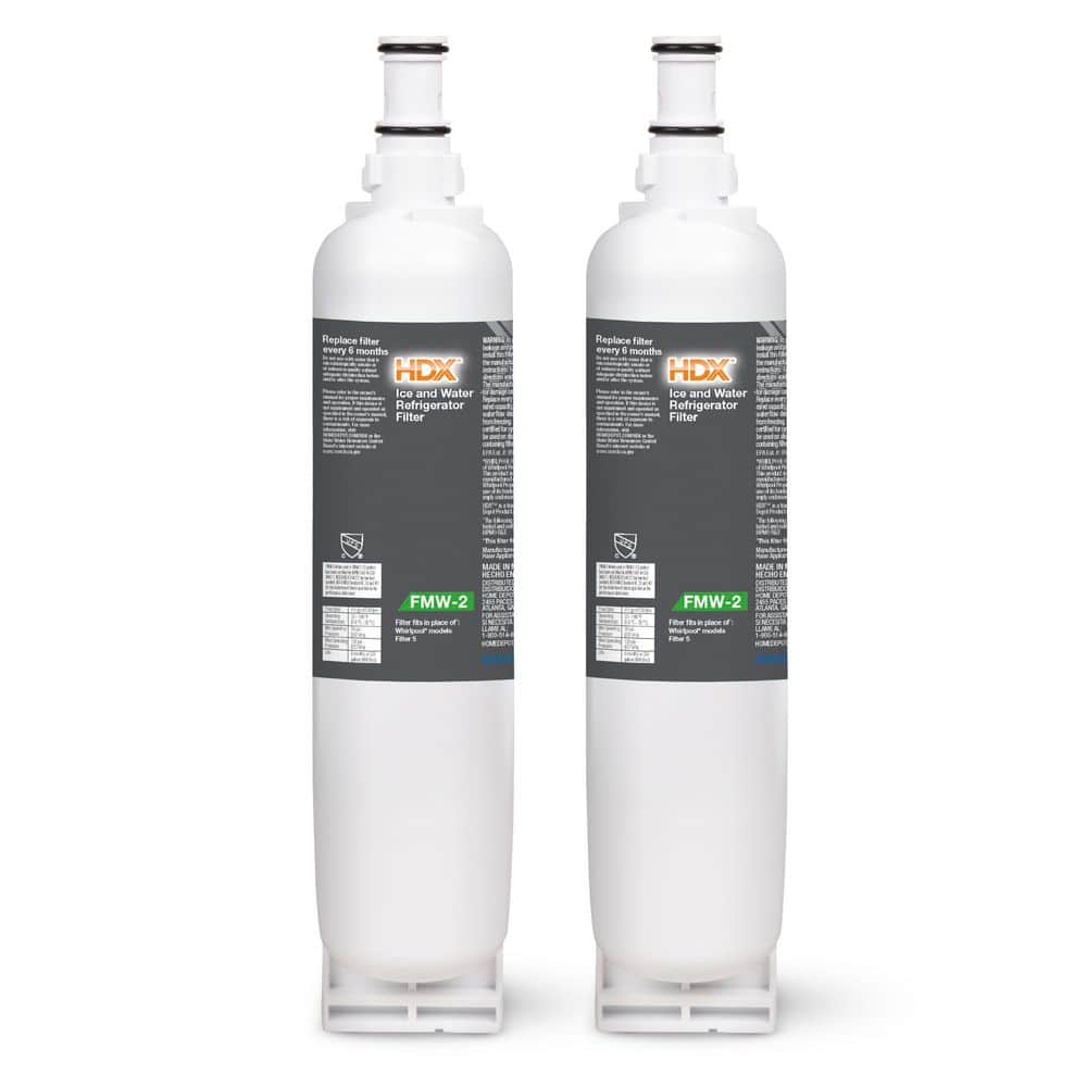 FMW-2 Whirlpool Filter 5 Premium Refrigerator Water Filter Replacement (2 Pack)