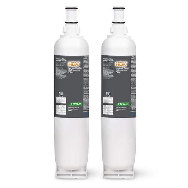 HDX FMW-2 Whirlpool Filter 5 Premium Refrigerator Water Filter Replacement (2 Pack)