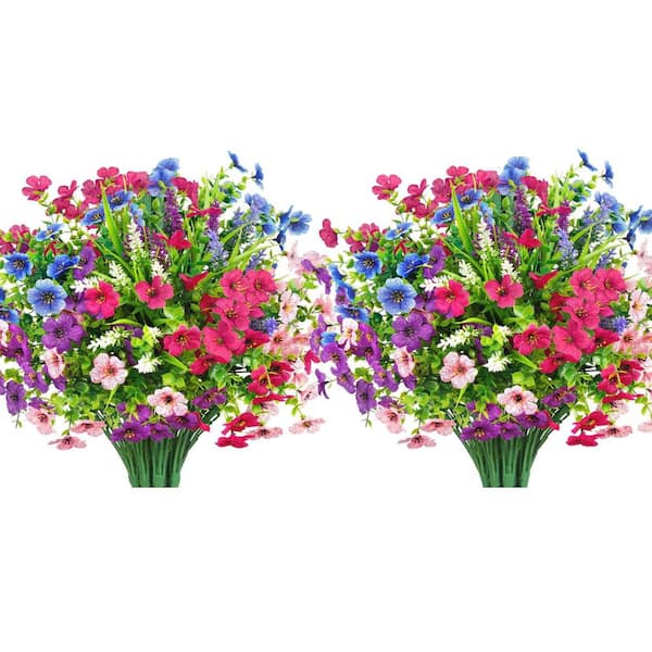 Afoxsos 1.00 in. Mixed Color Artificial Flowers for Outdoor