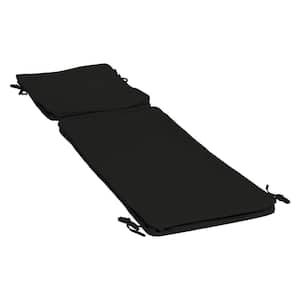 ProFoam 72 in. x 21 in. Outdoor Chaise Cushion Cover, Onyx Black