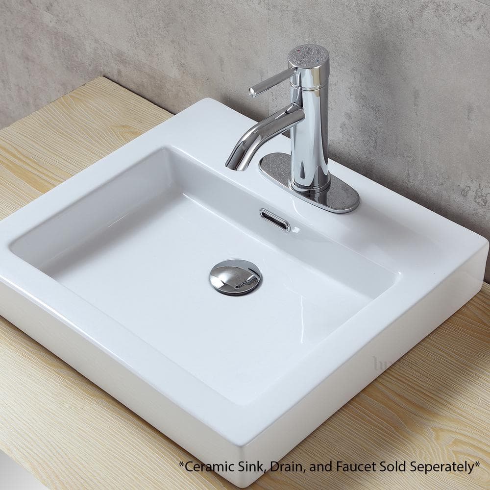 Chrome Brass Bathroom Sink Faucet Hole Cover Deck Plate