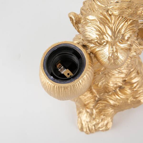 見事な創造力 Resin Creative Gold in. 7.08 OUKANING Monkey and Task 置物