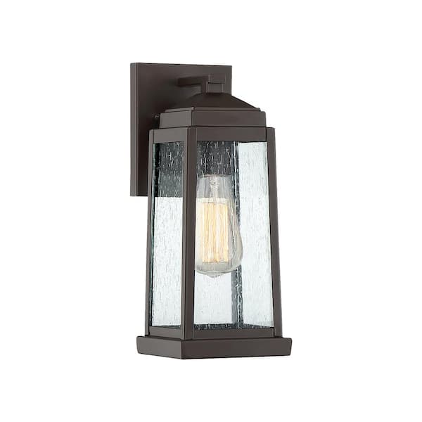 Ravenel 1-Light Bronze Outdoor Wall Lantern Sconce