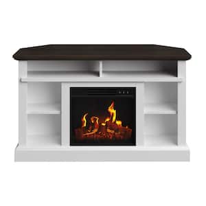 Corner TV Stand with Electric Fireplace Fits 55 in. TVs
