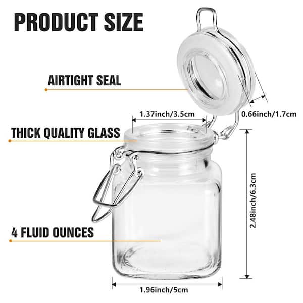 Thick Glass Spice Jars Small