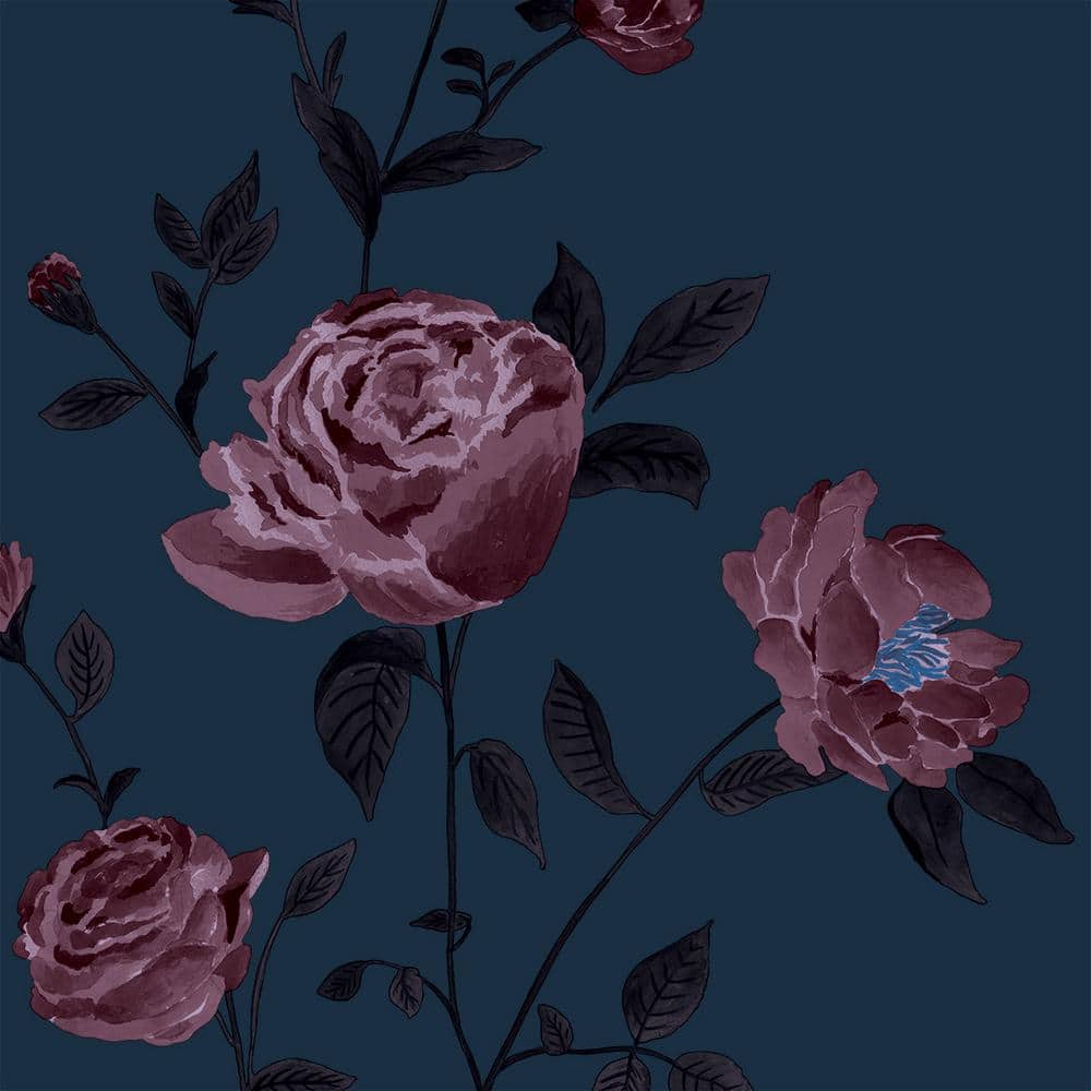 She She Denim Rambling Rose Vinyl Peel and Stick Wallpaper Roll (Covers 56 sq. ft.) price history on PriceWatchPro