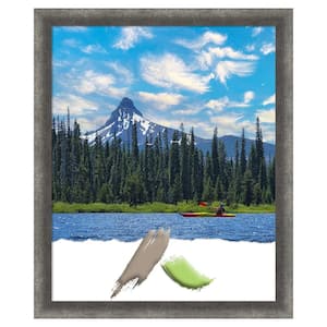 18 in. x 22 in. Burnished Concrete Narrow Wood Picture Frame Opening Size