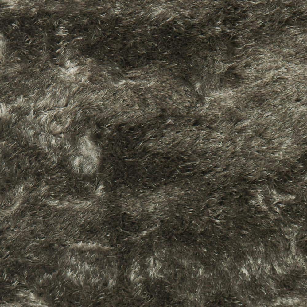 Titanium Tufted Synthetic 4' x 6' Handmade Shag Rug