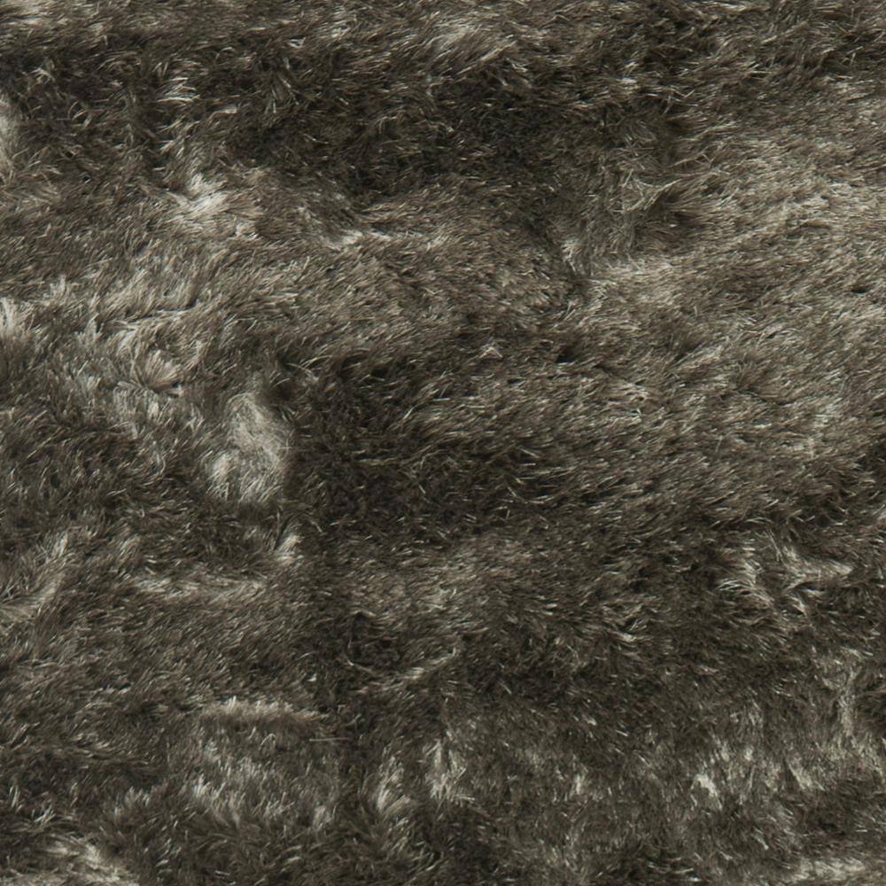 Titanium Round Handmade Tufted Shag Area Rug