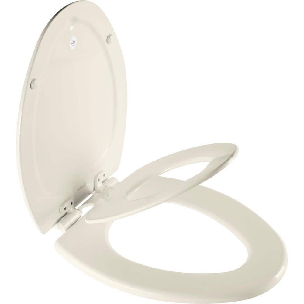 BEMIS NextStep2 Children's Potty Training Elongated Closed Front Enameled Wood Toilet Seat in