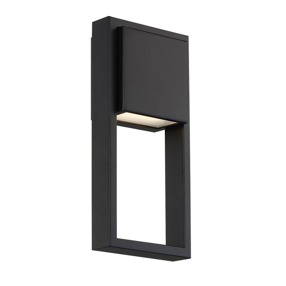 WAC Lighting Archetype 12 in. Black Integrated LED Outdoor Wall Sconce,  3000K WS-W15912-BK - The Home Depot