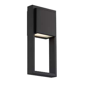 Archetype 12 in. Black Integrated LED Outdoor Wall Sconce, 3000K