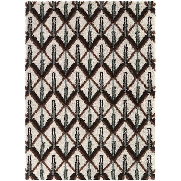 Behring Cream 5 ft. 3 in. x 7 ft. Trellis Area Rug