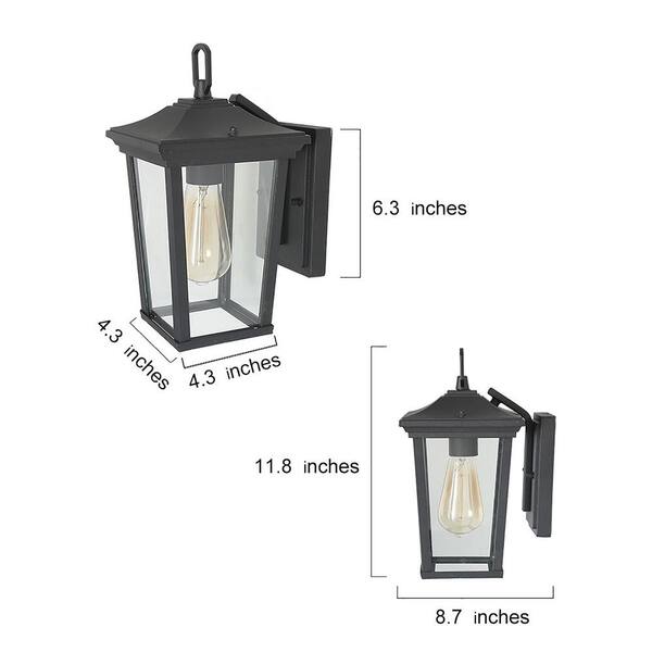 LNC Modern Brushed Gray Outdoor Wall Lantern Sconce with Bell Clear Glass  Shade, Industrial 1-Light Exterior Patio Lighting EANEEJHD1109BQ7 - The  Home Depot