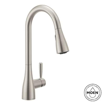 Doherty Single Handle Pull-Down Sprayer Kitchen Faucet With Power Clean And R...