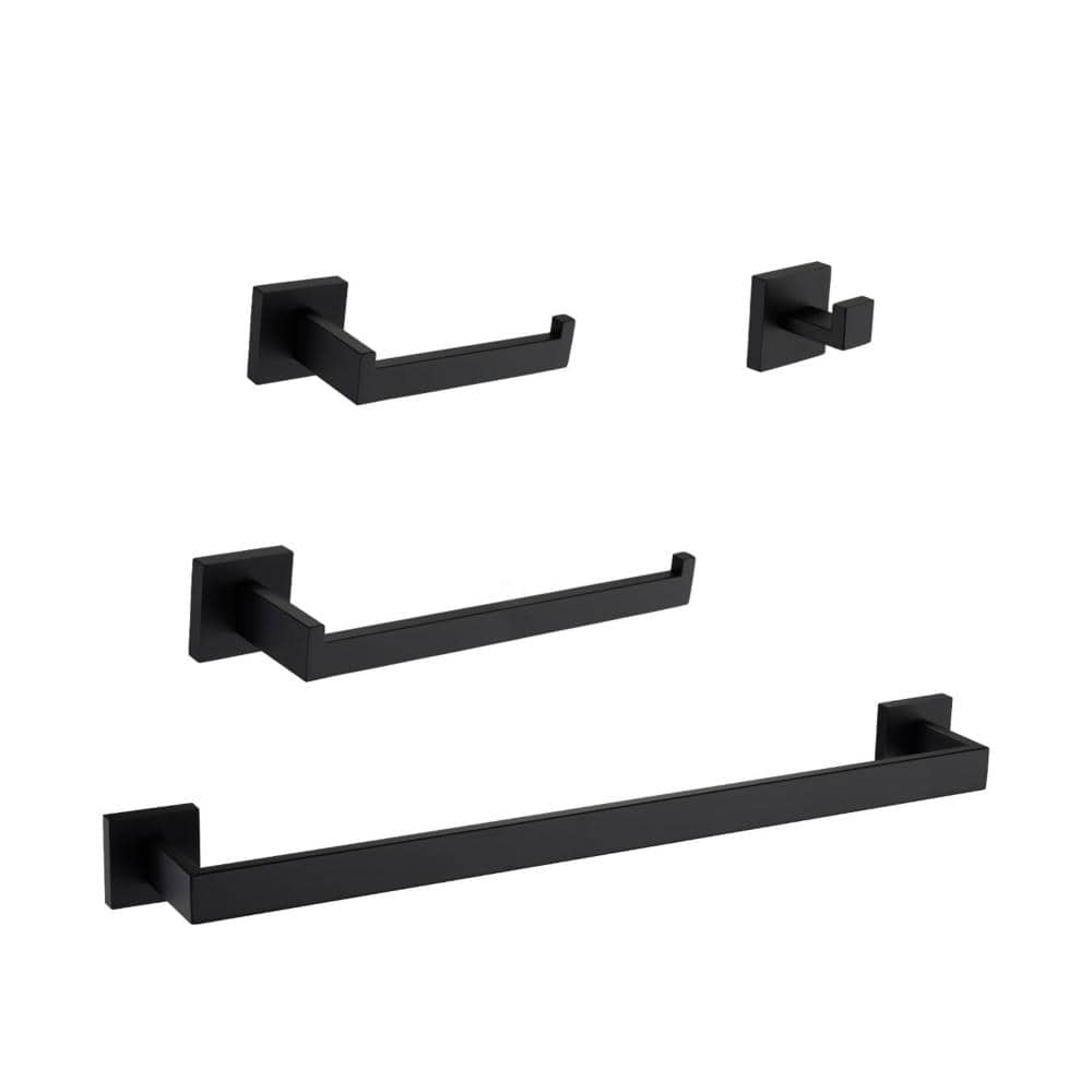 Avex 4-Piece Bath Hardware Set in Matte Black price history on PriceWatchPro
